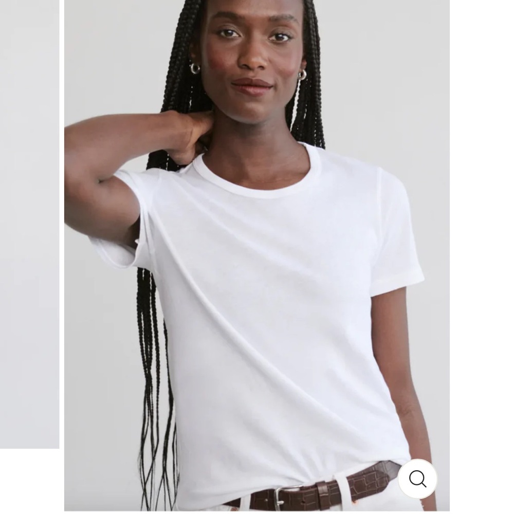 Jenni Kayne Cotton Slim Tee in
White sz m